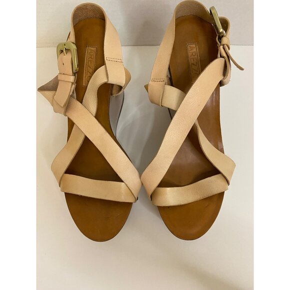 Arezzo Brazilian Studded Platform Wedges Women EU 39 US 8 Leather Strappy Sandal - Picture 14 of 14